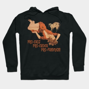 Pro-Cats, Pro-Choice, Pro-Feminism Hoodie